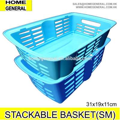 SMALL PLASTIC STACKABLE BASKET,STORAGE BASKET,PLASTIC BASKET,PLASTIC ORGANIZER BASKET,KITCHEN BASKET,STACKABLE BIN, 2016 HK