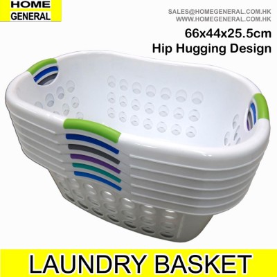 BASKET GENERAL HIP HUGGING STYLE FAMILY LAUNDRY BASKET WITH 3 HANDLES